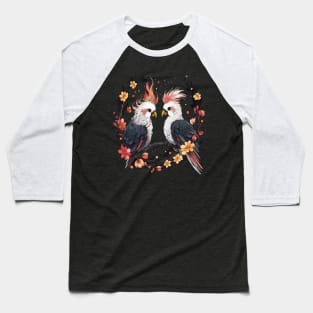 Cockatoo Couple Valentine Baseball T-Shirt